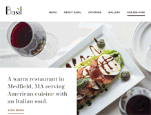 Tablet Screenshot of basilrestaurant.com